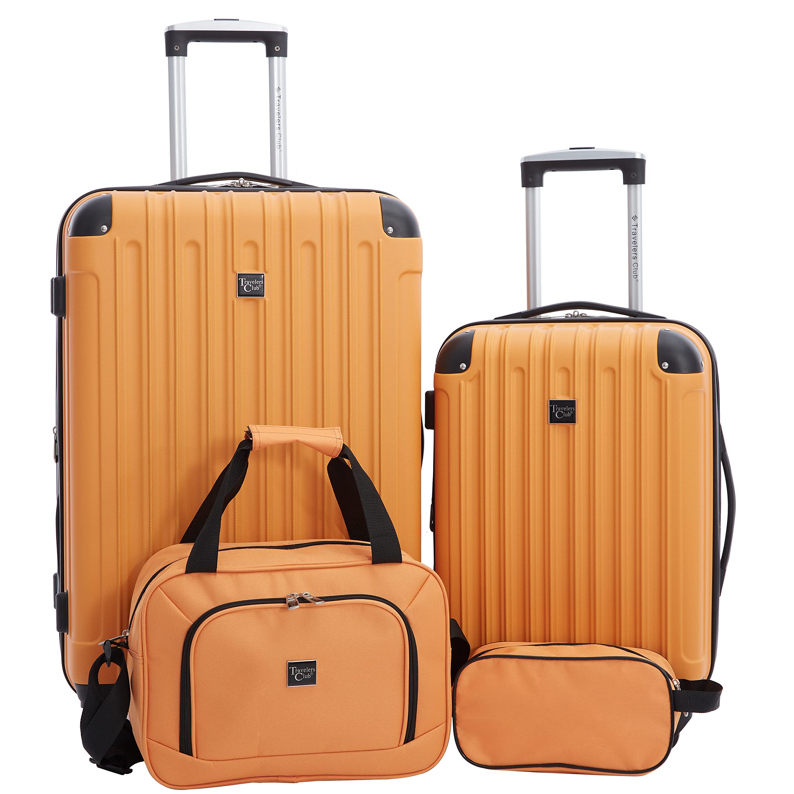 Travelers Club Midtown Hardside 4-Piece Luggage Travel Set, Butterscotch
