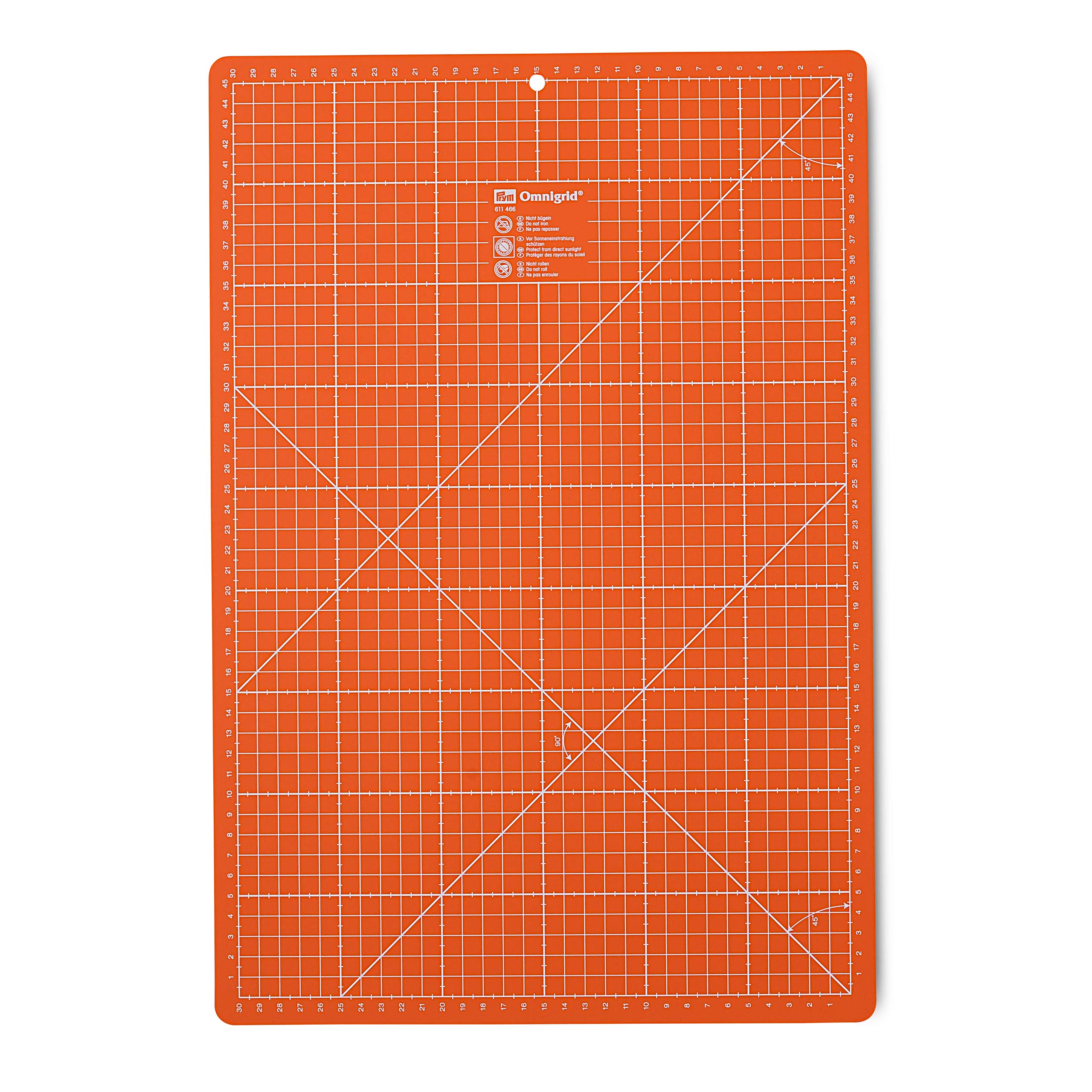 Prym Cutting Mat, Synthetic Material, Orange, 48 x 33 x 0.7 cm
