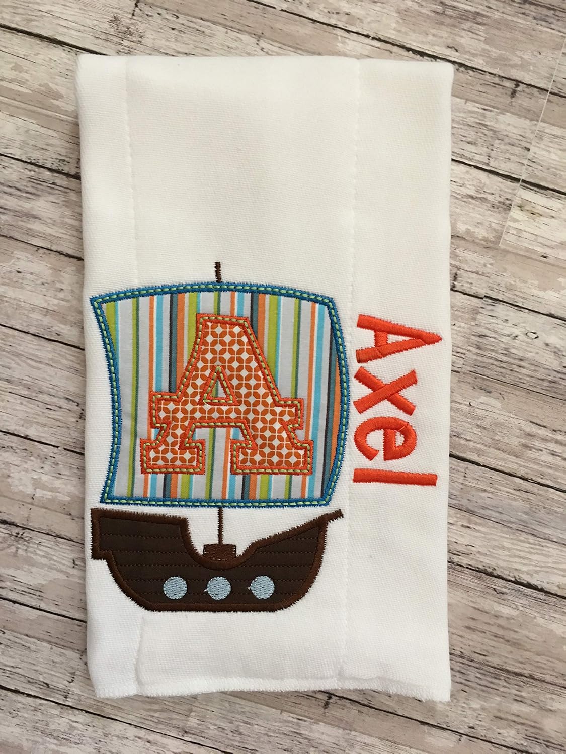 personalized burp cloths boy