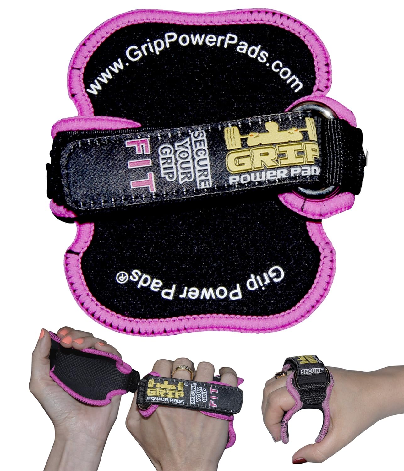 Grip Power Pads Women's PRO Pink Style Training Workout Grip Gloves