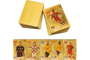 VAPAX Soccer Cards,World Cup Soccer Star Trading Cards,Gold Foil Cards,UEFA Champions League Soccer Cards Packs,Gift for Kids & Men,No Repetition