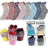SATINIOR 8 Pairs Valentines Fuzzy Cupcake Socks for Women Girl Fluffy Slipper Socks DIY Gift Boxes for Winter Christmas