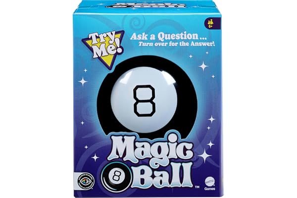 Mattel Games Magic 8 Ball Toys and Games, Original Fortune Teller Ball, Ask a Question and Turn Over For Answer