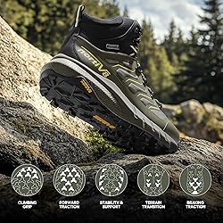 NORTIV 8 Men's Lightweight Hiking Boots Waterproof