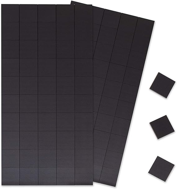 Cuadrados magnéticos: 100 pzas con imanes autoadhesivos con soporte para pizarras, refrigeradores, manualidades, almacenamiento, bricolaje, talleres, exhibidores de metal y carteles [20 mm x 20 mm]: Amazon.es: Bricolaje y herramientas