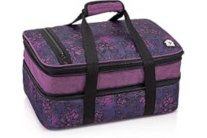 VP Home Double Casserole Insulated Travel Carry Bag (Henna Tattoo) for Trip Birthday Party, Mother's Day, Grocery Store, Supermarket, Outdoor Picnic etc.