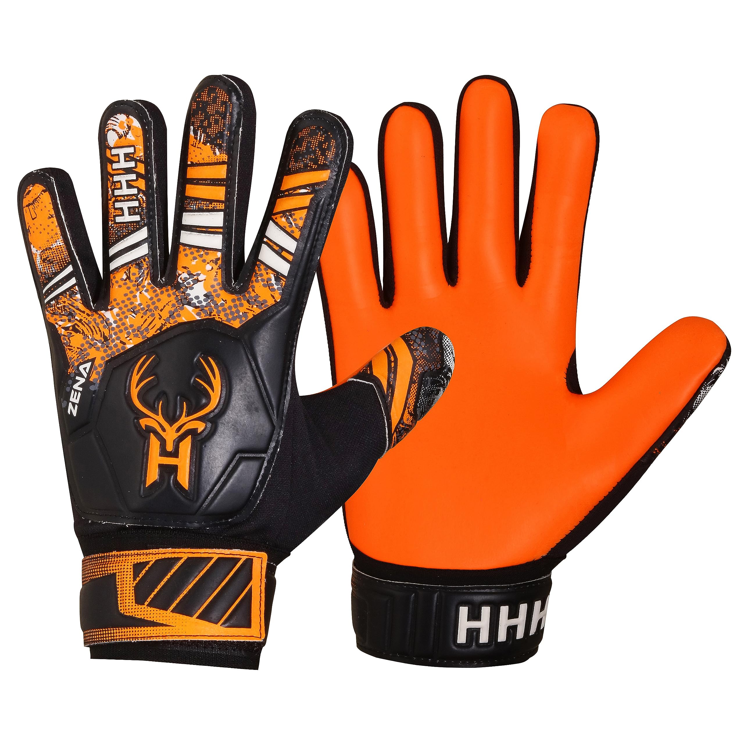 HHH Football Goalkeeper Gloves For Boys, Kids Children Youth Soccer Goalie Gloves with 4mm Latex Super Grip Palms Goalkeeping