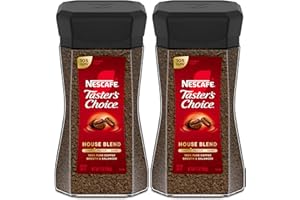 NESCAFE NESCAFÉ Taster's Choice Instant Coffee, Light Medium Roast, House Blend, 2 Jars (7 Oz Each)