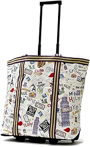 Olympia Luggage Cosmopolitan Rolling Shopper Tote, City, One Size