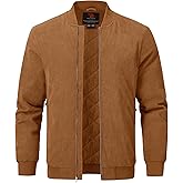 TBMPOY Men's Corduroy Bomber Jacket Full Zip Quilted Lined Fall Casual Fleece Warm Winter Coat with 3 Zipper Pockets