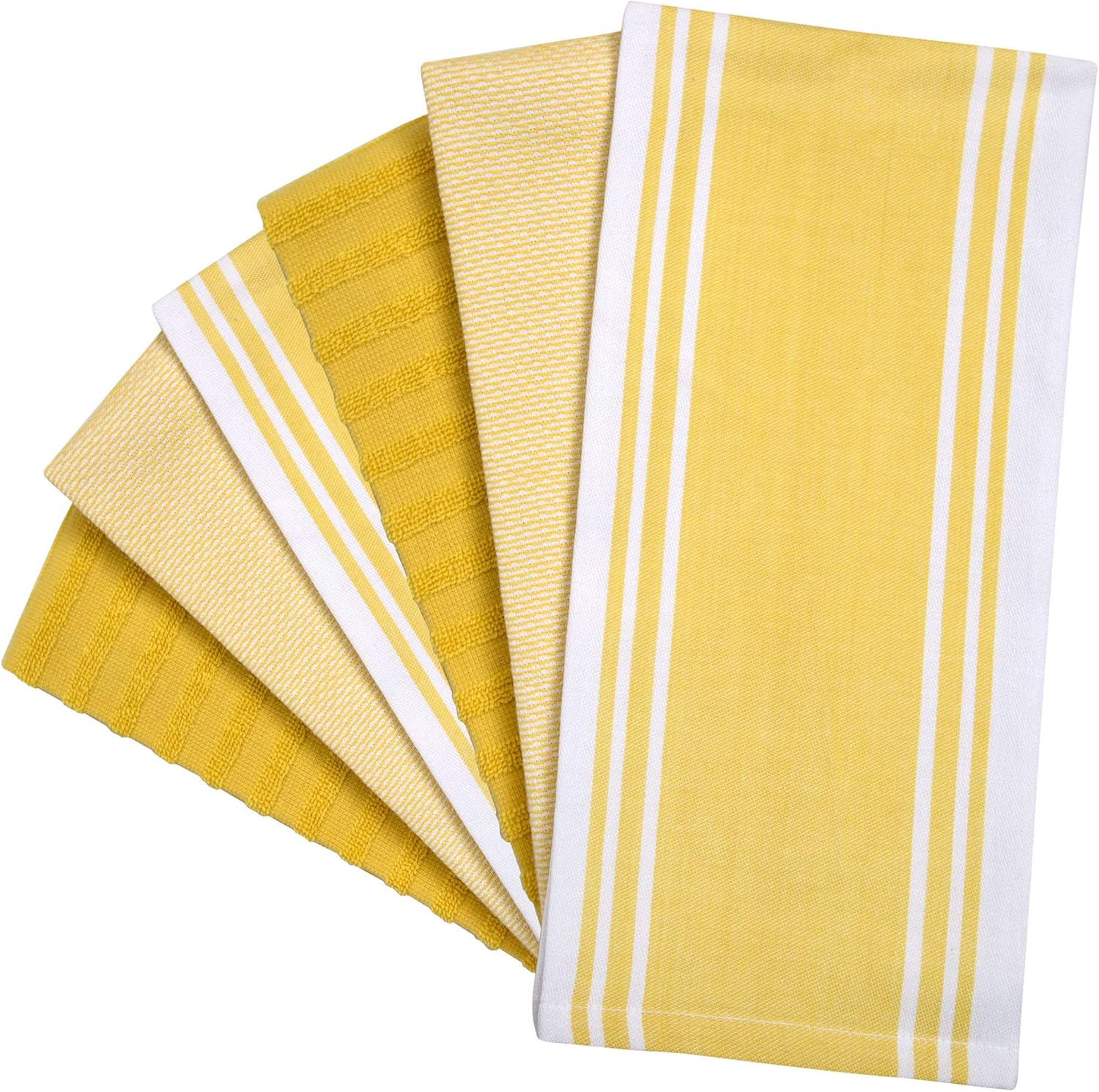 Premium Kitchen Towels 6 Pack, Yellow, 50 x 70 cm - Image 4