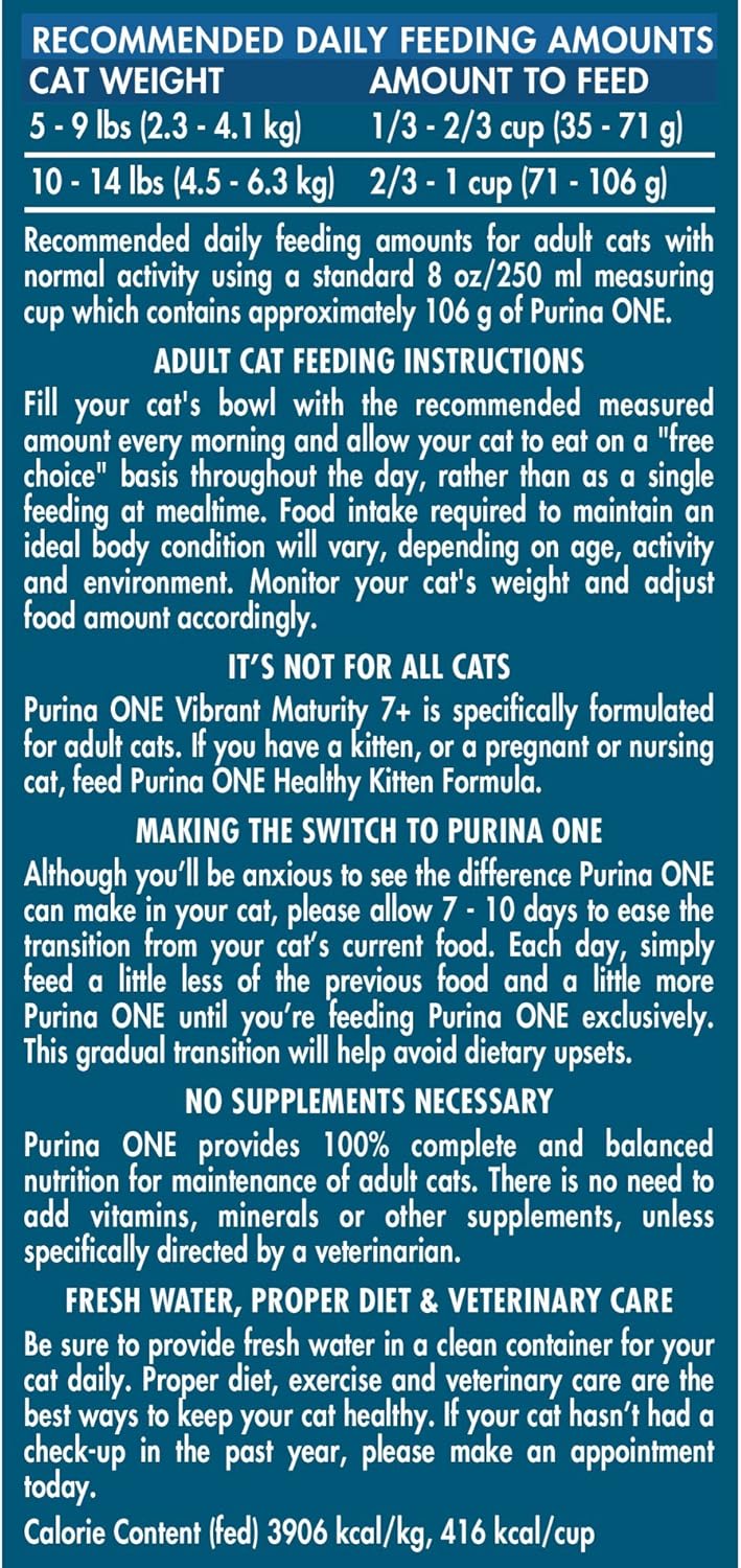 Purina One Vibrant Maturity 7+, 3.5 lb : Pet Supplies