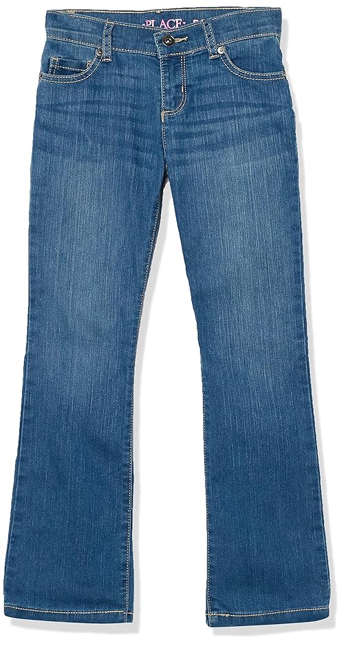 The Children's Place Girl's Basic Bootcut Jeans, Md Lara Wash, 8