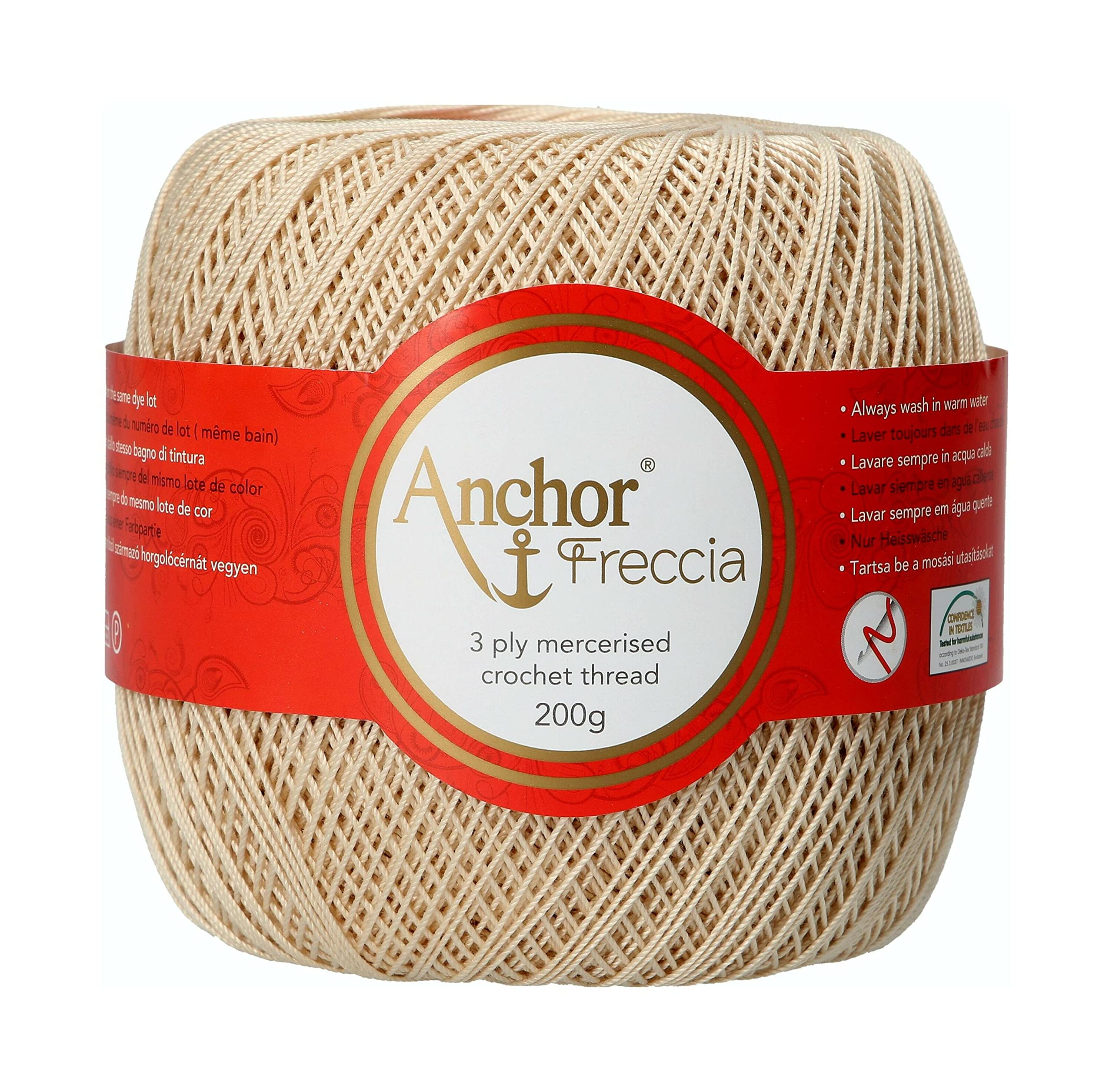 Anchor Crochet Yarn, 100% Cotton, 387, Stärke 8