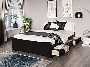 Amazon Com Prepac Coal Harbor Platform Storage Bed With 6 Drawers Queen Black Furniture Decor