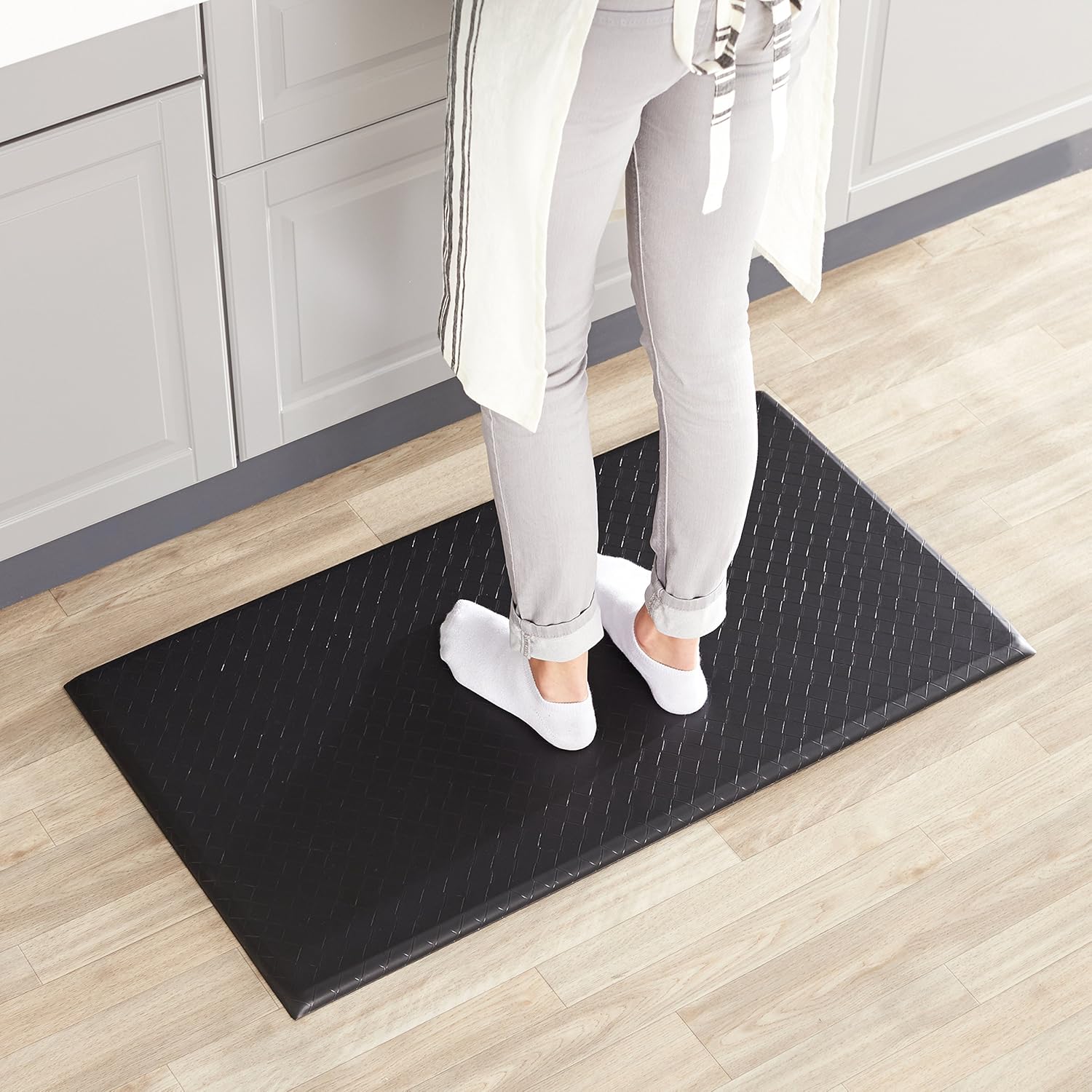 Basics Premium Anti-Fatigue Standing Comfort Mat for Home and Office, 20 x 36 Inch, Black: Kitchen & Dining