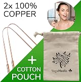 YogaMedic Copper Tongue Scraper 2-Pack with Travel Case - U Shape view 2