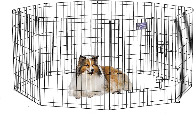 MidWest Homes for Pets Folding Metal Dog Exercise Pen 76cm tall 1.5m play space