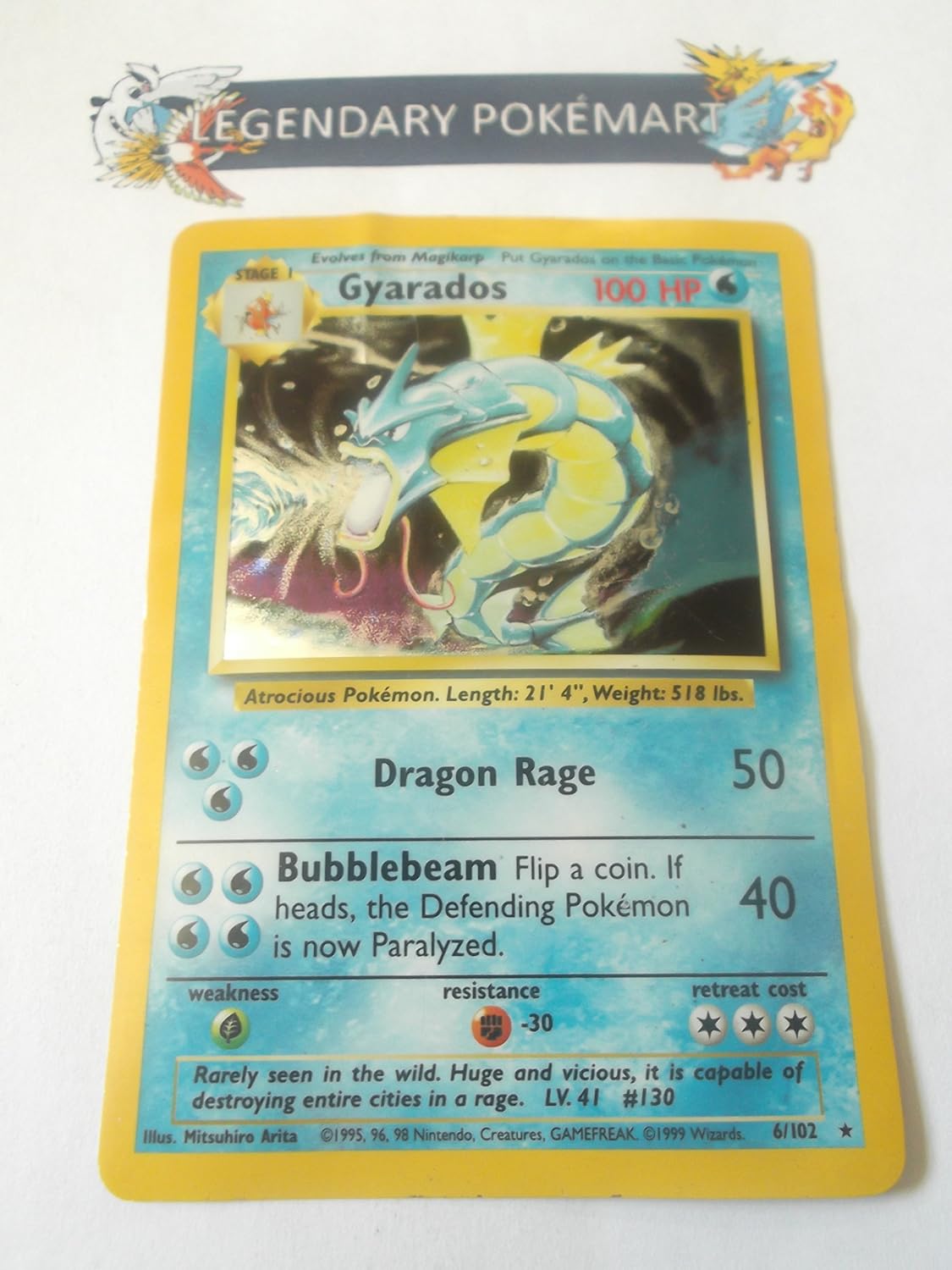 Pokemon Card 6/102 Gyarados (Holofoil) [Toy], Single Cards Amazon