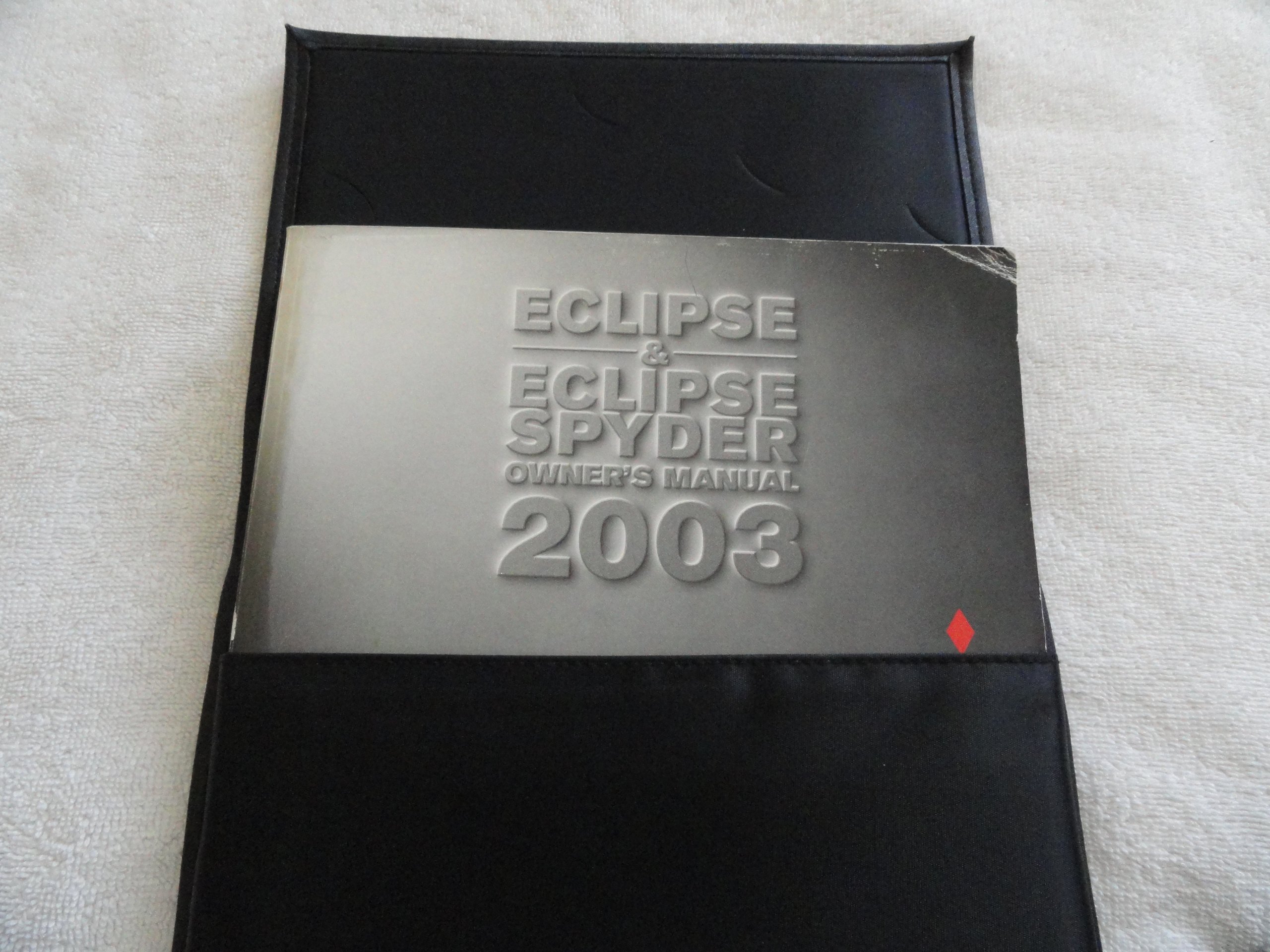 2003 Mitsubishi Eclipse, Spyder Owners Manual Paperback – 2003