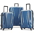 Samsonite SWERV DLX Spinner 3 Piece Carry-On, Medium, and Large Suitcase Hard-Shell Luggage Set with Side Carry and Telescopic Handle, Lagoon Blue