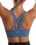 RUNNING GIRL Sports Bra for Women, Criss-Cross Back