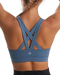 RUNNING GIRL Sports Bra for Women, Criss-Cross Back
