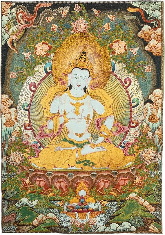 Prime Feng Shui bordado de seda tibetano Vajrasattva Thangka para ...