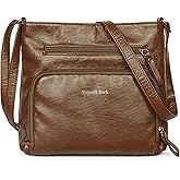 Crossbody Purses for Women Soft Vegan Leather Cross Body Handbag Lightweight Medium Shoulder Purse Travel Casual Bag