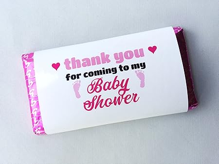 10x Dank U Voor Komende Baby Douche Girl Chocolate Bar Favour Wrappers Om 114g En 135 G Bars Passen Amazon Nl