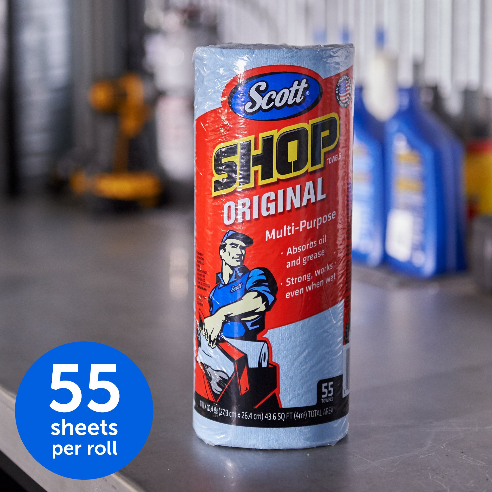 Scott Shop Towels Original (75147), Blue, 55 Sheets/Standard Roll, 12 36000751475 eBay