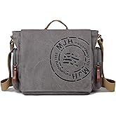 FSD.WG Satchel Messenger Bag for Men Canvas,Travel Shoulder bag 13.5" Laptop Bags