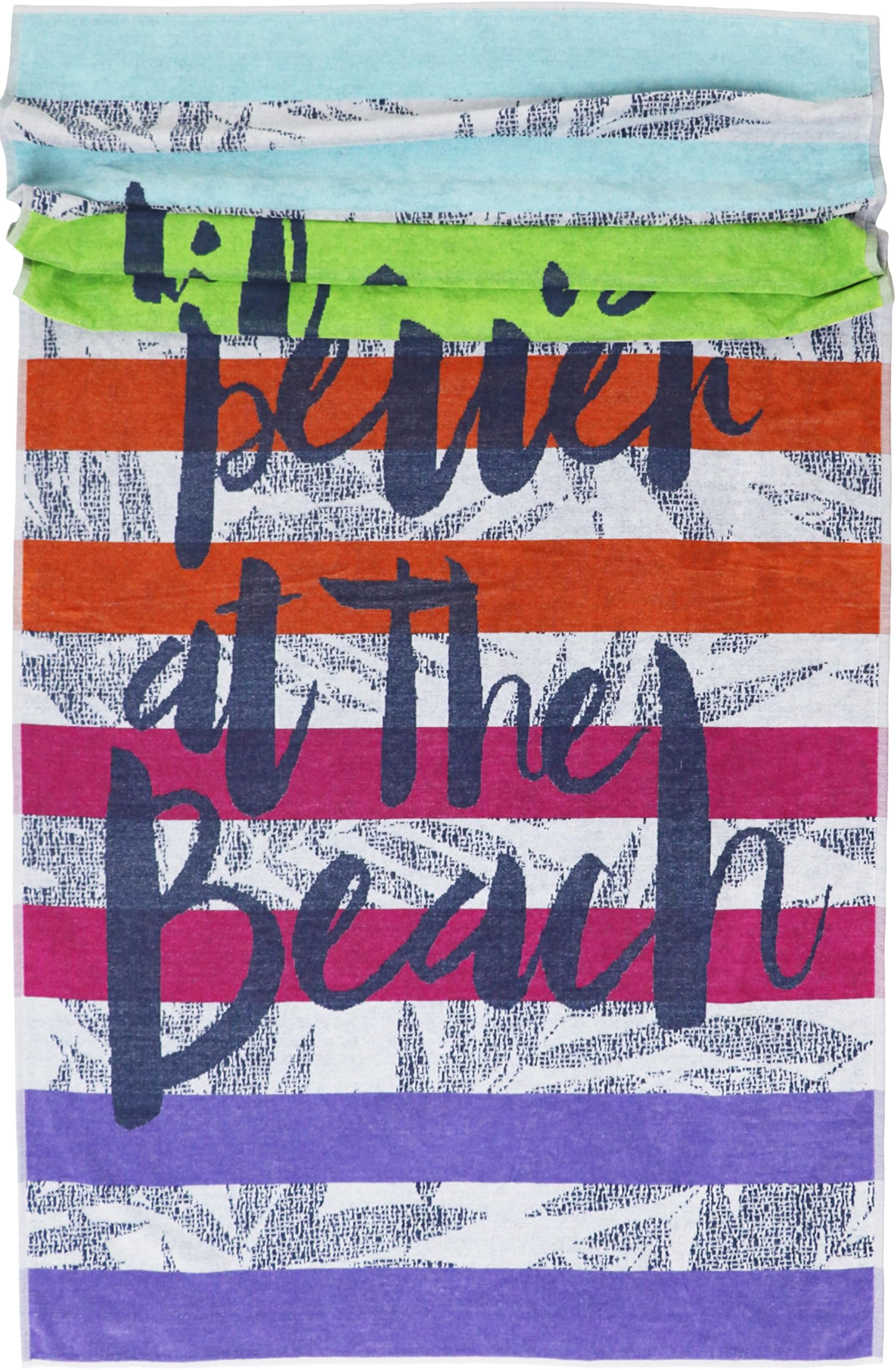 Lashuma Beach Towel Barcelona | Velours Beach Towel/Hand Towel/Bath Towel Colourful 100% Cotton 100 x 180 cm