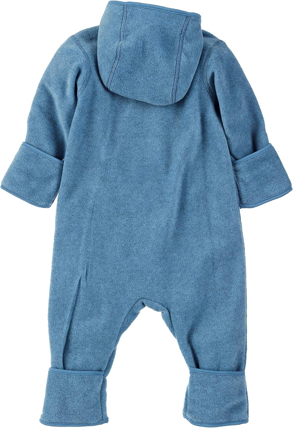 Sterntaler Baby Boys Unisex Fleece-Overall With Zipper, Size: 6M, Medium Blue Romper, Blue (Mittelblau Mel. 375) - Image 3