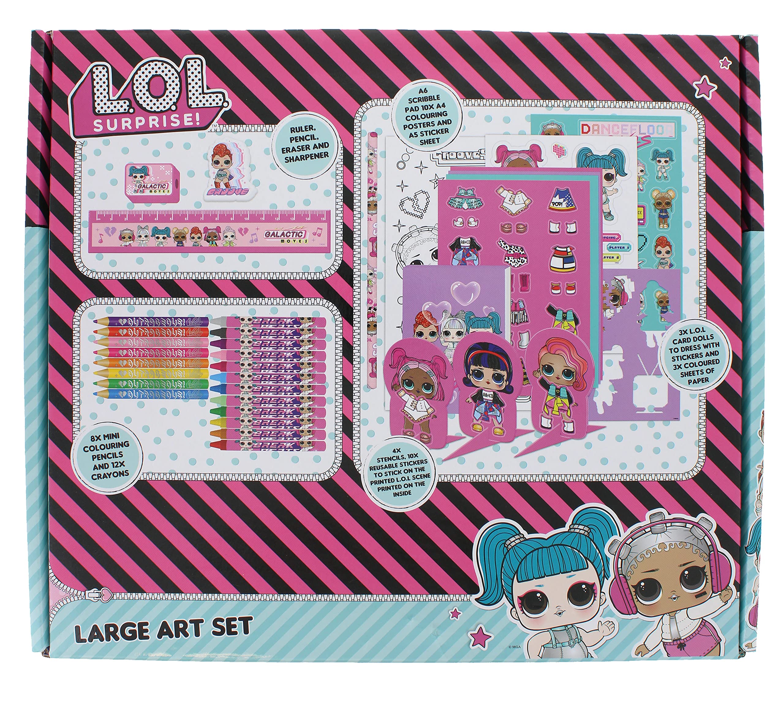 LOL Surprise Large Art Set | Colouring & Drawing Set | LOL Dolls Gifts for Girls | School Supplies & Art Supplies