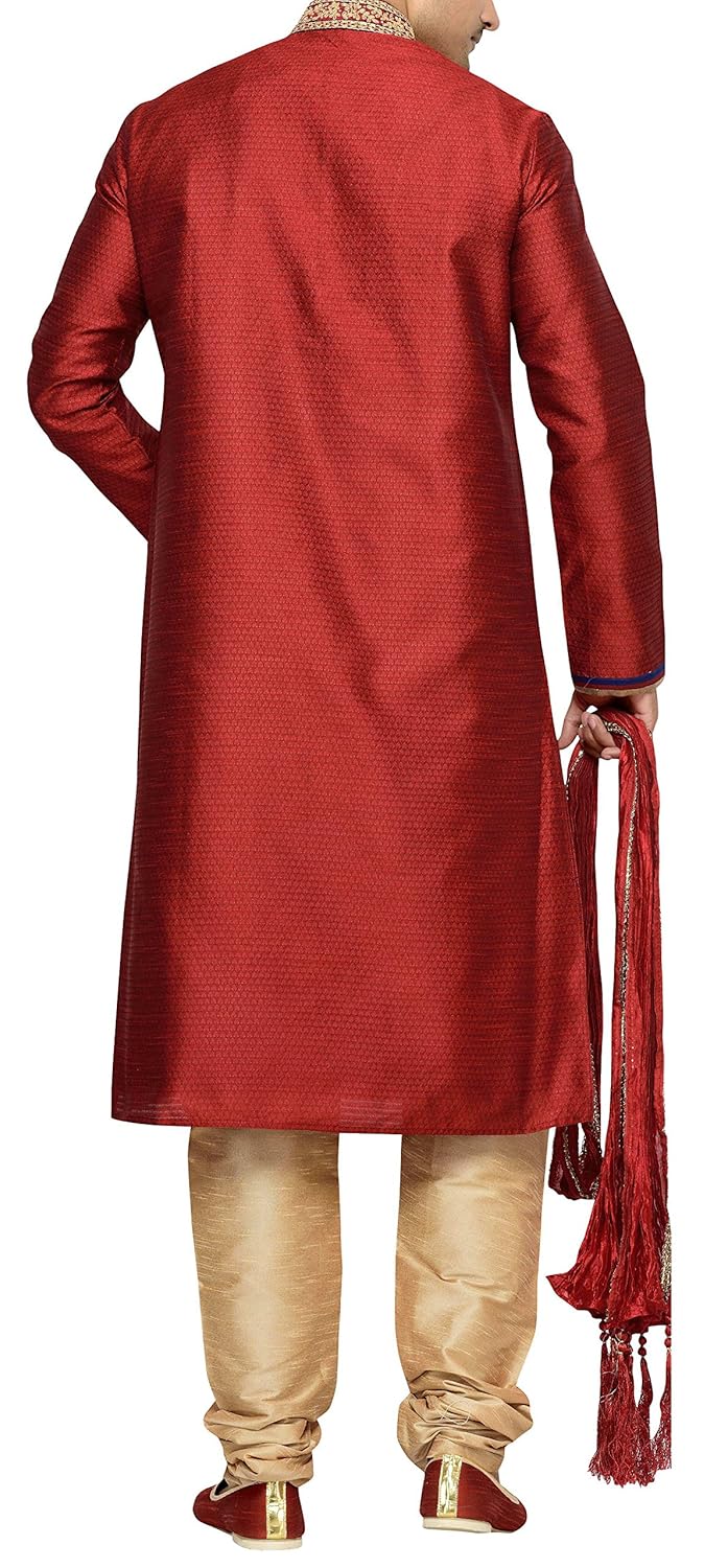 indian poshakh men's silk sherwani