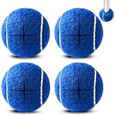 Precut Tennis Balls for Walkers, 4 Pack Walker Accessories for Indoor Use | Pre-Cut Openings Walker Balls, Soft Felt Surface, Rubber Inner Core, Smooth Indoor Gliding, Easy to Install, Deep Blue