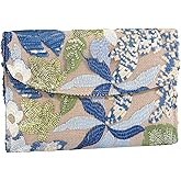 XquiziFit Floral Beaded Clutch Embroidery Sequin Beaded Purse Small Evening Clutch Purses for Women