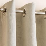 Enhanced Living Vogue Cream 90 x 54 Eyelet Thermal Noise Reducing Curtains view 2