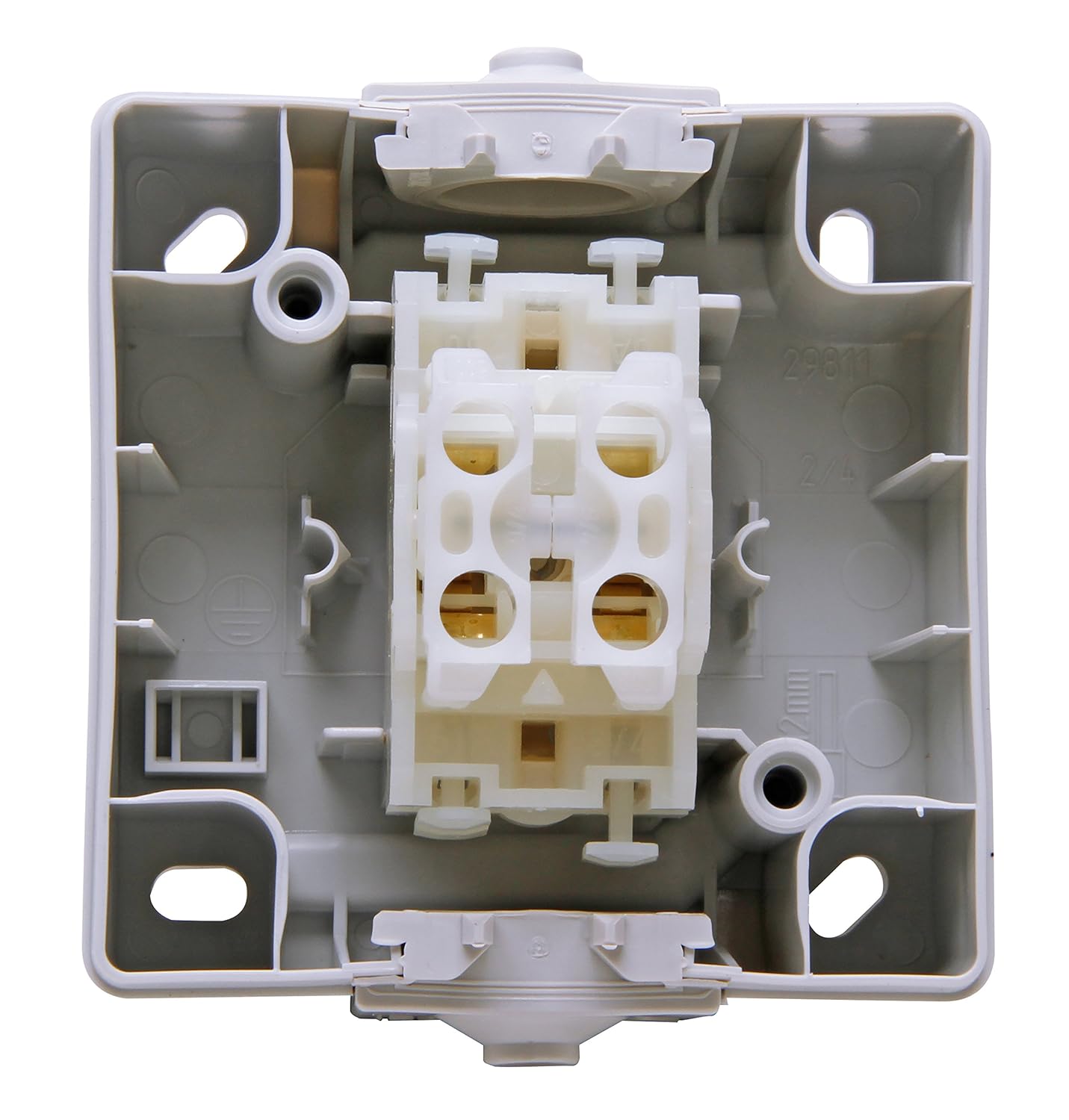 250V Lichtschalter für Feuchtraum 10A herausnehmbarer Sockel für 2