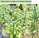 4BAOHUI Green Garden Plant Stakes 20Pcs Plastic Coated Steel 11mm x 40cm view 6