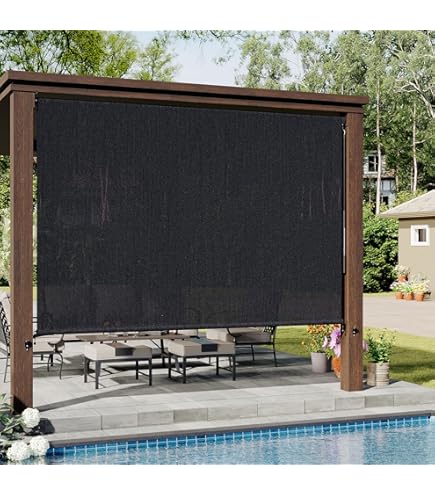 Amazon.com: VICLLAX Outdoor Roller Shade (8' W×8' H), Patio