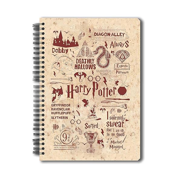Mc Sid Razz Official Harry Potter Infographic Red Notebook Licensed By Warner Bros Usa - 