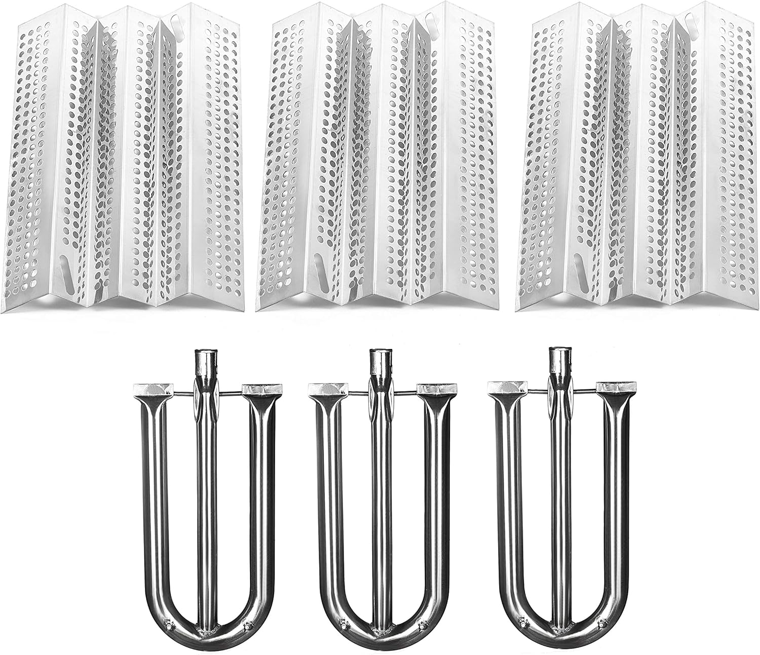 Replace parts 3-Pack Stainless Steel Heat Plate and 3-Pack Stainless Steel Burner, Replacement for American Outdoor Grill Gas Grills 24NB, 24NG, 24NP, 24PC, 36NB, 36PC : Garden & Outdoor