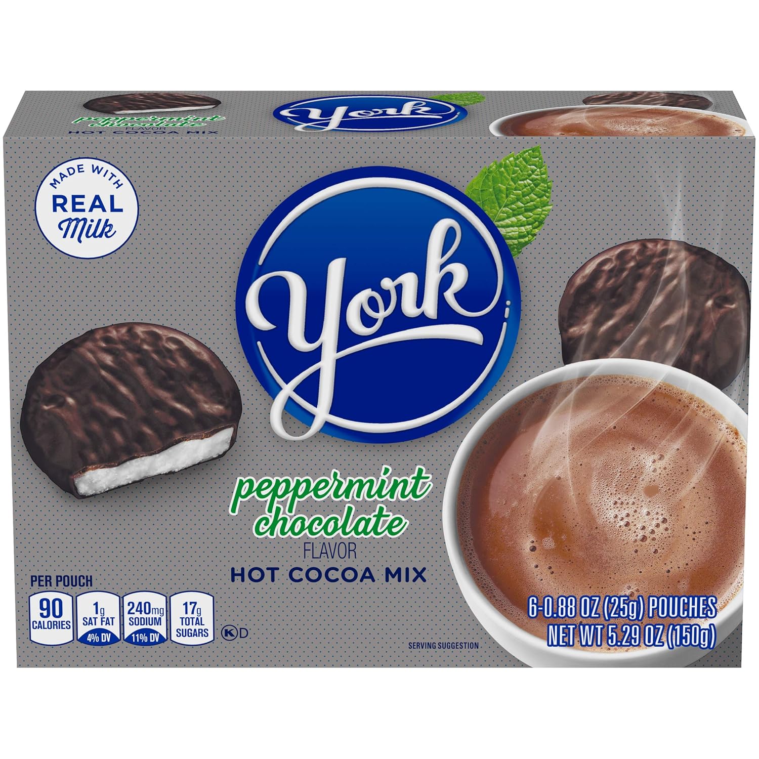 Hershey's Instant York Peppermint Hot Cocoa Mix, 5.29 oz