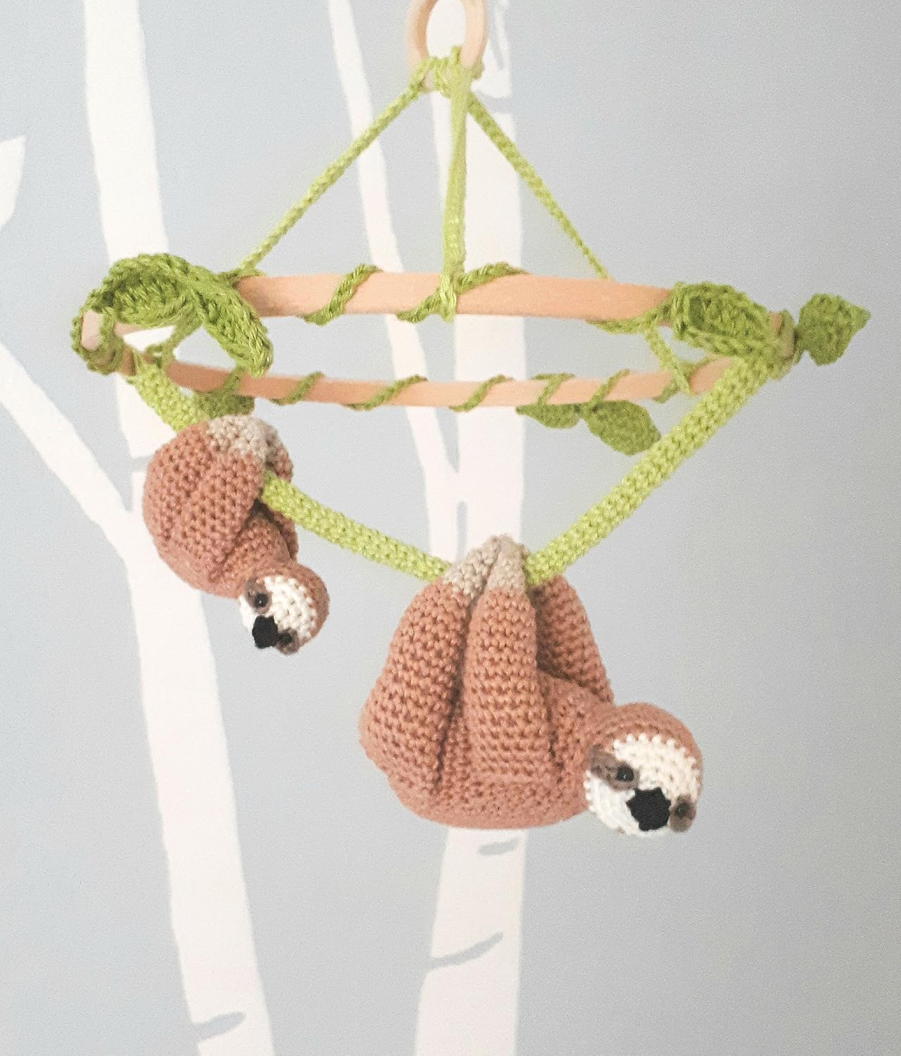 sloth crib mobile