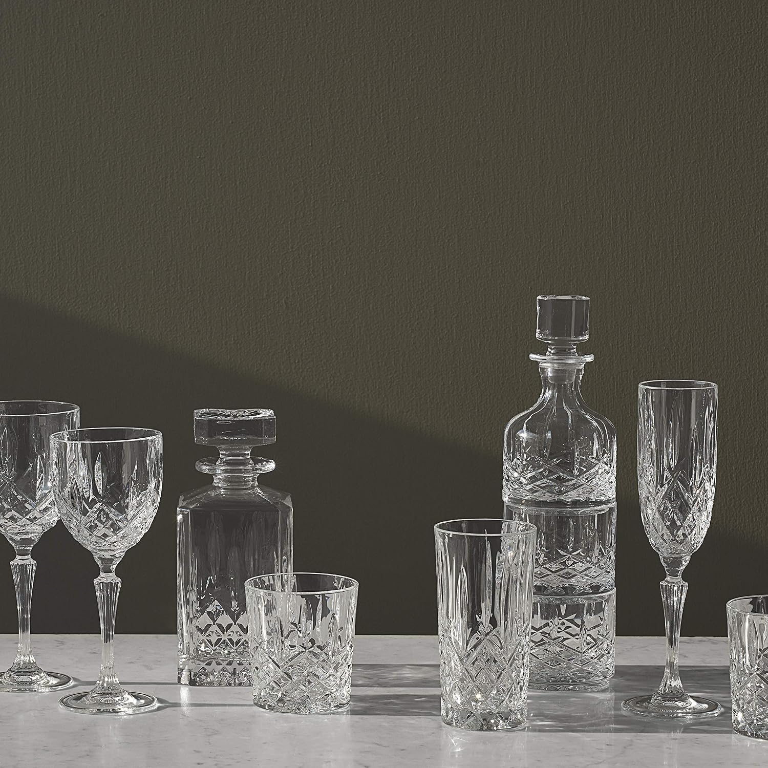 Waterford Marquis Markham 40033794 Stacking Decanter & Tumbler Set, Crystal - Image 5