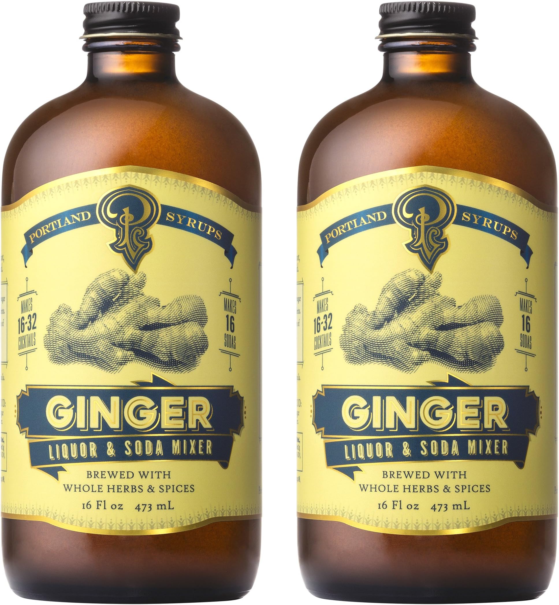 Portland Syrups Authentic Ginger Syrup 2-pack