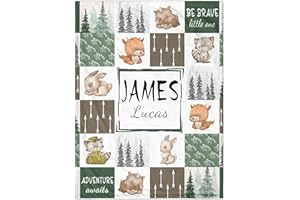 Personalized Custom Baby Blanket for Boys & Girls - Name Collage, Newborn Birthday Gift