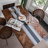 Weldomcor Macrame Table Runner Grey Boho 30x180cm with Tassels view 6